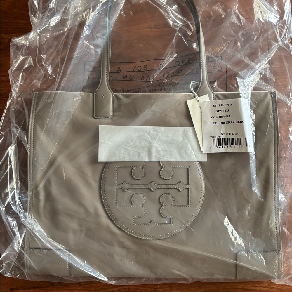 Tory Burch Gray Leather Tote
